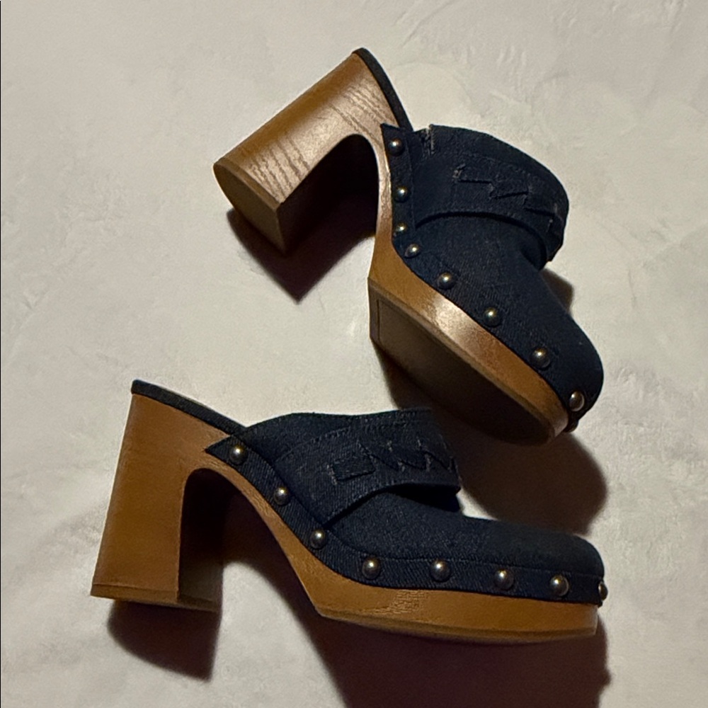 Lucky Brand Women's Denim Blue Mules - Picture 4 of 10